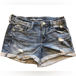 Old Navy Denim Jean Shorts Boyfriend Fit Distressed Size 6